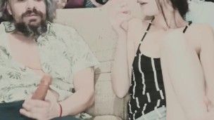 NEWPORT THROAT GODDESS SMOKING AN SUCKING 10 INCH BWC DOWN TO THE BALLS