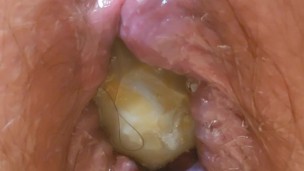 Laying a slimey egg