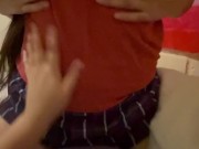 My lesbian friend had an orgasm while dry humping against my leg - Screenshot 2 of 16 - Stockings