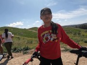 First bike ride with a facial 6/16