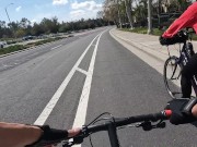 First bike ride with a facial 8/16