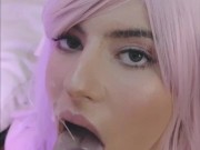 interactive fuck for Lucifera, pinky hair and splitted tong beauty