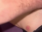 wake up gently and I cum on the small tits  of my skinny 14/16