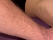 wake up gently and I cum on the small tits  of my skinny 8/16