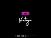 Vintage anal sex with a brunette in lingerie and high heels 1/16