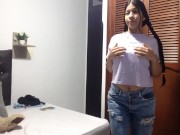 My stepsister likes to videotape herself when she changes her clothes.