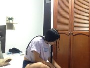 My stepsister likes to videotape herself when she changes her clothes. 8/16