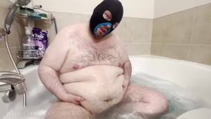 Bear taking a bath and talking dirty