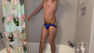 pissing in a jockstrap
