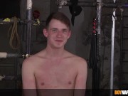 Cute sub twink teased by nasty gay dom