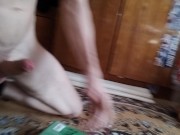 Big muscle cock swears and cums very hard