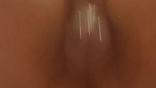 Sissy slut in chastity riding dildo