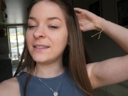 GAGNE un LIVE privé GRATUITEMENT ! Quickie contre le lavabo avec les doux rayon du soleil 1/16