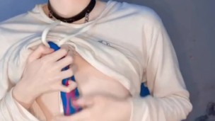 JUDE LYNX — A BIG DILDO AND A SMALL AND SOFT BOOBS