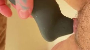 FTM W/ GIANT DICK FUCKS TOY