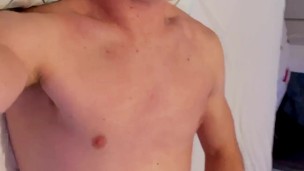 Twink cums after edging for hours