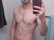 Sexy shower 🚿 hot guy strip tease (TheTotalpkg)