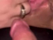 Cuck hubby fucks and fingers bulls cum out
