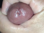 Watch pre cum leak out of my dick while jerking off in adult theater in front of people watching