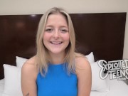 This tall 18 yr old blonde has a fat ass and nice titties 1/16