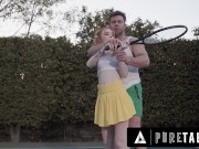 Petite Redhead Loves Tennis Coach's Schlong 2/16