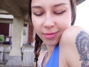 Public Blowjob on a public rooftop 2/16