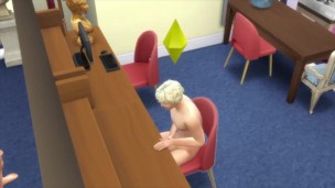 Rocky cums infront of his housemates