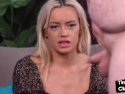 SPH CFNM babe jerking two small cocks 6/16