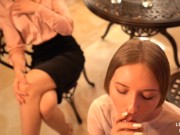 Strict casting manager teaches new model how to suck dick with saliva _ Nigonika top porn 2023 6/16