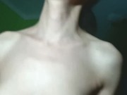 Skinny brunette fucks gives blowjob and swallows cum 7/16