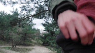 Young daddy's boy decides to unload outdoor hoping to find someone to help him cum well