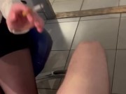 she sucks me while smoking her cigarette and i cum in her mouth at the office 16/16