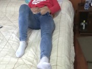 I love putting my hand under my jean in front of my husband's friends so they can fuck me