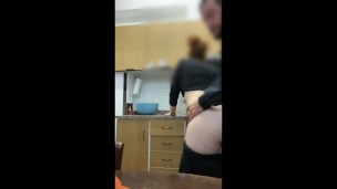 Fucking stepsister while she cooking