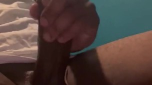 Big black College dick cumshot