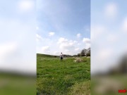 Busty redhead mature shows off her big boobs while out on a hike 11/16