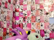 Black gamer girl loves Fortnite wears cosplay head nude 16/16