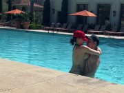 CAUGHT FUCKING IN PUBLIC POOL CABANA 10/16