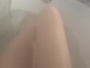 Hot babe taking bath