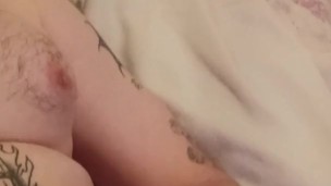 Gay puppy stroking cock