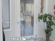 FACIALS4K Horny Busty Red Head Enjoy Many Facials With Hung Guys 1/16