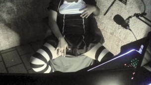 Femboy jerking off//top view (Preview)