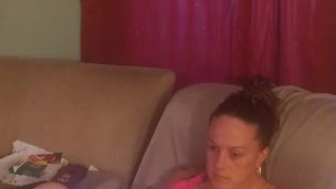 Real Amateur Sexy Girl In Sexy Pink Lingerie Smoking and Playing Video Games While Teasing Her Fans