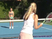 Teen April Brookes decides to take Sarah Vandella to the hot tub 1/16