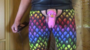 Electro cum milking in chastity