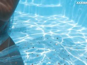 Russian babe has a natural talent for swimming pool modelling 10/16