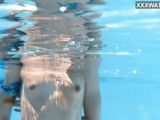 Russian babe has a natural talent for swimming pool modelling 14/16
