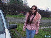 Public Agent Brunette hottie lends him her pussy when the sex dummy is not good enough 4/16