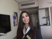 Servicio de habitaciones sexo en el hotel con Susy Gala y Nick Moreno polla gigante en POV 4/16