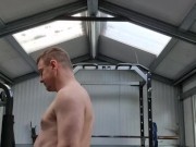 LongJohn0Hara walkinga round the gym with his cock out 15/16